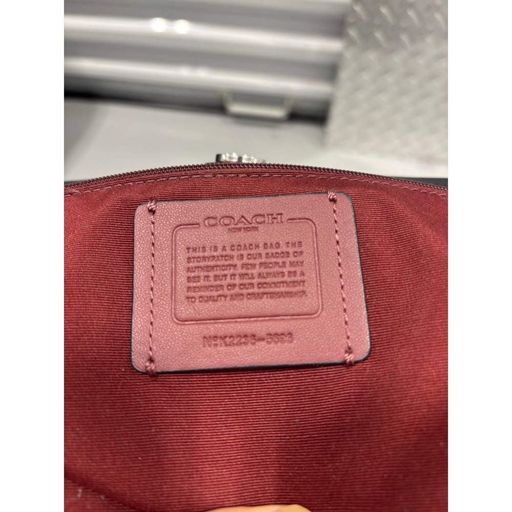 Coach City Tote In Signature Canvas Black Grey With Red Interior Shoulder Bag - Picture 4 of 5